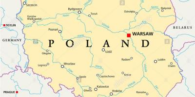 Varsovia localización no mapa do mundo