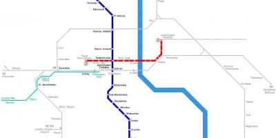 Mapa metro de Varsovia