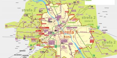 Mapa de Varsovia, autobús 