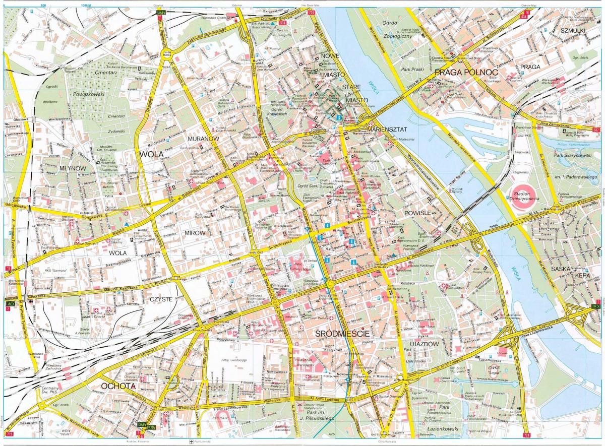 Varsovia no mapa