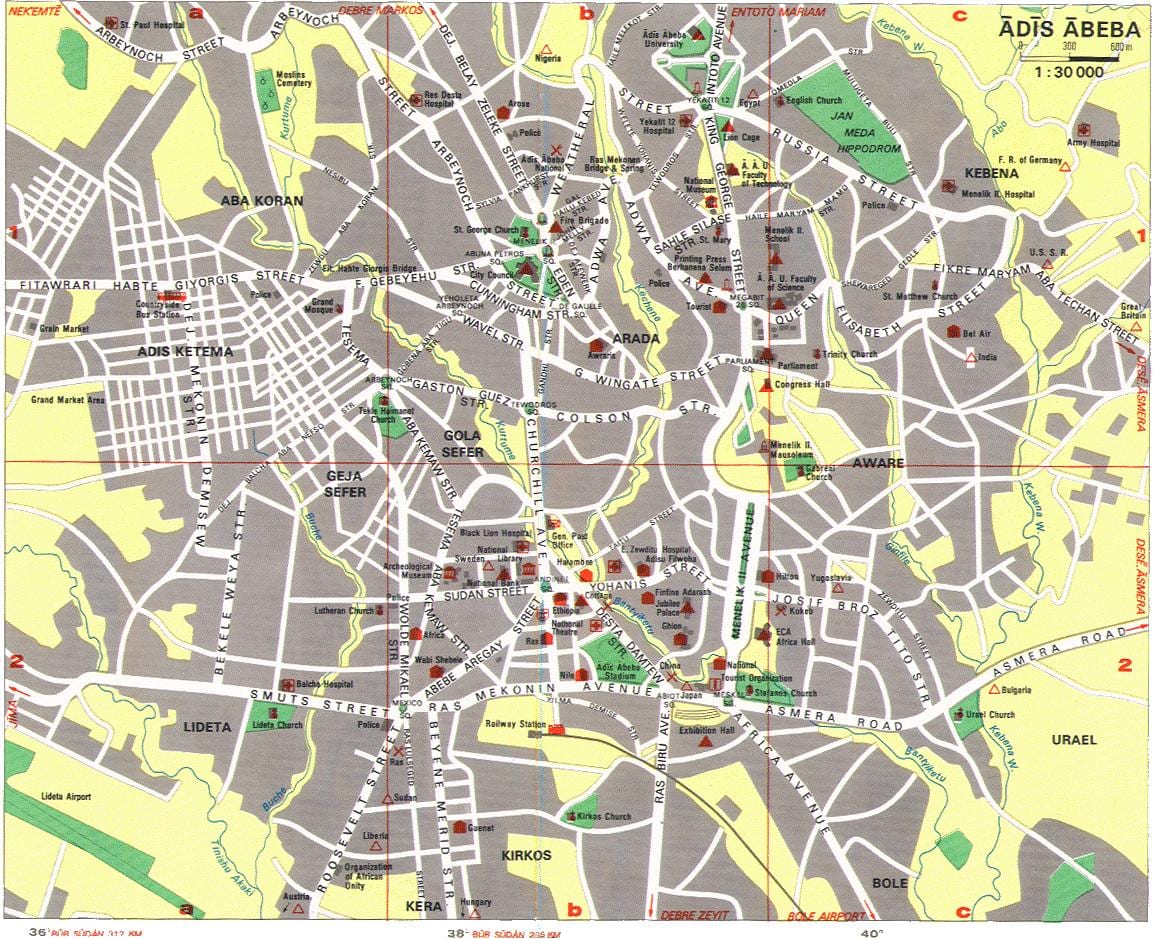 Mapa de Varsovia atraccións 