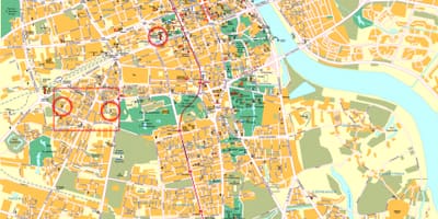 Rúa mapa de Varsovia, polonia