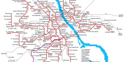 Varsovia tren mapa